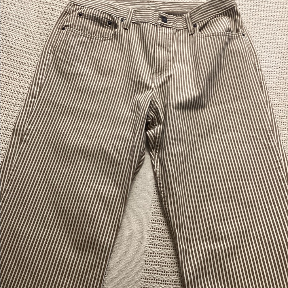 Striped Brown Women's Jeans